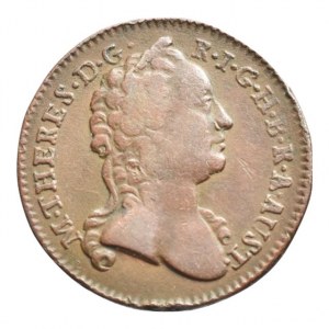 Marie Terezie 1740-1780, Cu 1 krejcar 1760 W, nep.hr., patina
