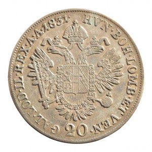 František II. 1792-1835, 20 krejcar 1831 A, stuhy na krku, zc.nep.rysky, R