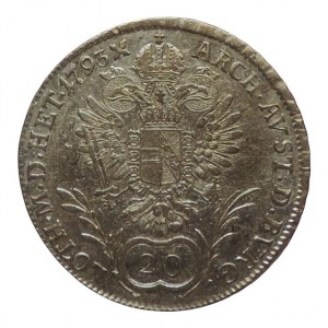 František II. 1792-1835, 20 krejcar 1793 H