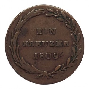 František II. 1792-1835, Cu 1 krejcar 1809 Tyroly, povstání A.Hofera