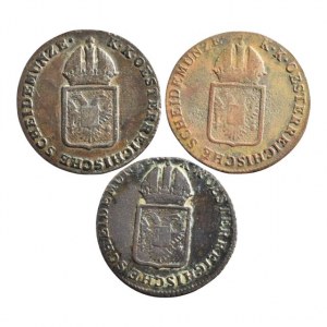 František II. 1792-1835, Cu 1/4 krejcar 1816 A, B, S, 3 ks