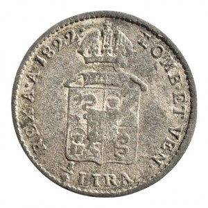 František II. 1792-1835, 1/4 lira 1822 V