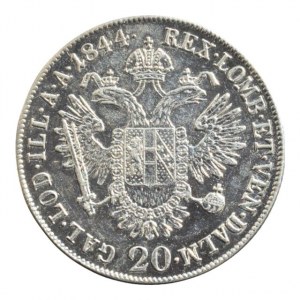 Ferdinand V., 20 krejcar 1844 A, zc.nep.rysky