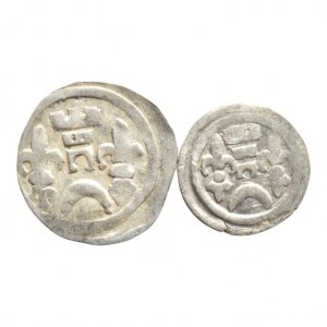 Béla IV. 1235-1270, denár Huszár 306, obol Huszár 307, 2 ks