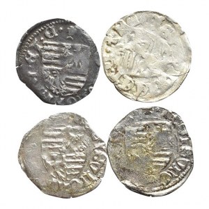 Zikmund Lucemburský 1387-1437, denár Huszár 576, různé varianty 4ks