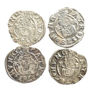 Rudolf II. 1576-1611, denár 1583, 85, 86, 88, vše KB, nep.ol., 4 ks