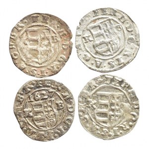 Ferdinand II. 1619-1637, denár 1627, 35, 36, 38, vše KB, 4 ks