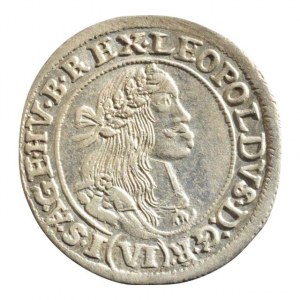 Leopold I. 1657-1705, VI krejcar 1669 KB, úzké poprsí, Husz.1450