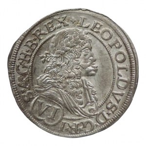 Leopold I. 1657-1705, VI krejcar 1676 Bratislava-Cetto