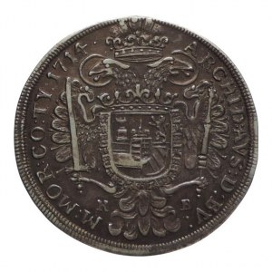 Karel VI. 1711-1740, 1/2 tolar 1714 KB 14,407g