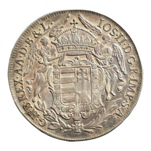 Josef II. 1780-1790, 1/2 tolar 1783 B, Herinek 168, just., patina