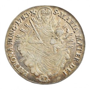 Josef II. 1780-1790, 1/2 tolar 1783 B, Herinek 168, just., patina