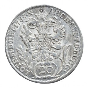 Josef II. 1780-1790, 20 krejcar 1785 G, vlas.škr.