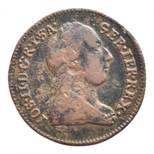 Josef II. 1780-1790, Cu 1/4 krejcar 1777 S, dr.škr., dr.hr.