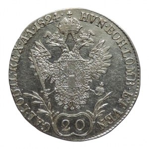 František II. 1792-1835, 20 krejcar 1824 E