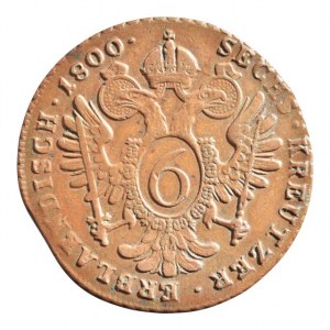 František II. 1792-1835, Cu 6 krejcar 1800 B, nep.vad.střížku
