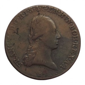 František II. 1792-1835, Cu 3 krejcar 1799 B, hrana R