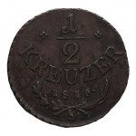 František II. 1792-1835, Cu 1 krejcar 1816 S + Cu 1/2 krejcar 1816 S, 2ks