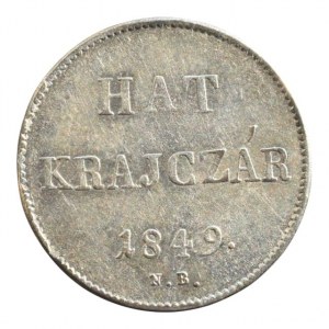Revoluce 1848-1849, 6 krejcar 1849 NB, nep.just.