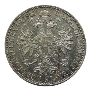FJI 1848-1916, zlatník 1861 A, vady kovu na rubu