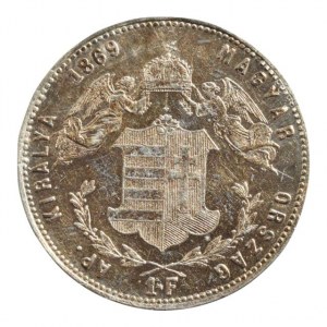 FJI 1848-1916, zlatník 1869 KB, dr.škr., patina