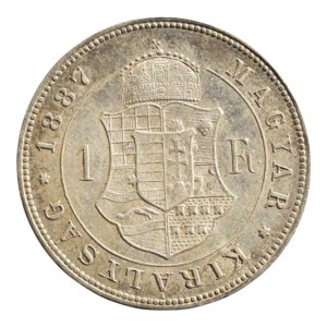FJI 1848-1916, zlatník 1887 KB, vlas.škr., patina