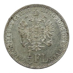 FJI 1848-1916, 1/4 zlatník 1861 A