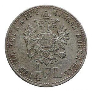 FJI 1848-1916, 1/4 zlatník 1872 b.zn. RR