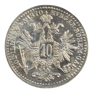 FJI 1848-1916, 10 krejcar 1870 b.z.