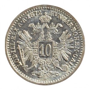 FJI 1848-1916, 10 krejcar 1872 b.z.