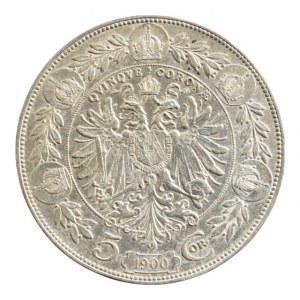 FJI 1848-1916, 5 kor. 1900 b.z., nep.rysky