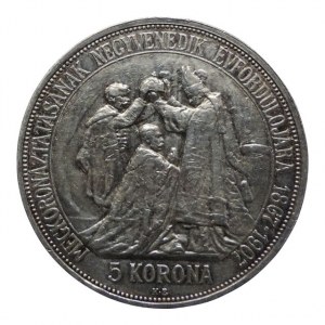 FJI 1848-1916, 5 Kor. 1907 KB korunovační, nep.škr.