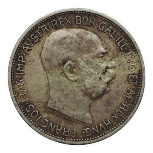 FJI 1848-1916, 2 kor. 1913 b.zn., patina