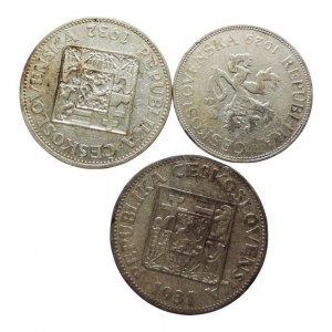 ČSR 1918-1939, 10 Kč 1931, 1932, 5 Kč 1929, 3ks