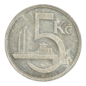 ČSR 1918-1939, 5 Kč 1931, zc.nep.rysky