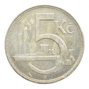 ČSR 1918-1939, 5 Kč 1932, dr.škr.