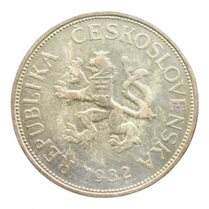ČSR 1918-1939, 5 Kč 1932, dr.škr.