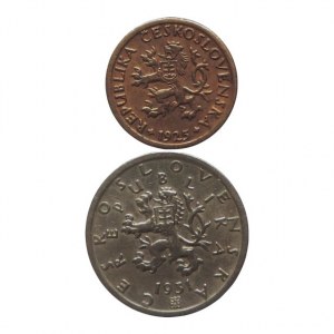 ČSR 1918-1939, 50 hal. 1931 + 10 hal. 1925 2ks