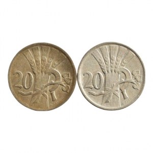 ČSR 1918-1939, 20 hal. 1921, 1931, 2 ks