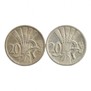 ČSR 1918-1939, 20 hal. 1922, 1927, 2ks