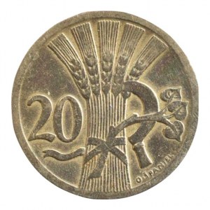 ČSR 1918-1939, 20 hal. 1925, zc.nep.rysky, R