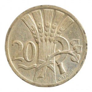 ČSR 1918-1939, 20 hal. 1928, lepší ročník, sbírkový