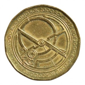 ČR 1993 -, 20 Kč 2000 milénium