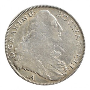 Bavorsko, Maxmilián Josef III. 1745-1777, tolar 1774 A, mělce ražen, just.