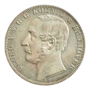 Braunschweig-Calenberg-Hannover, Georg V. 1851-1866, tolar 1863 B, AKS 144, sbírkový