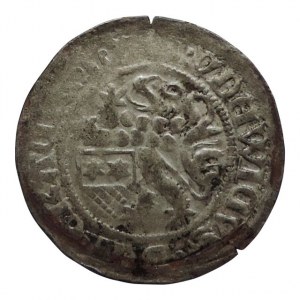 Hessen-Kasel, Ludvík IV. 1458-1471, štítový groš, dr. ned., patina