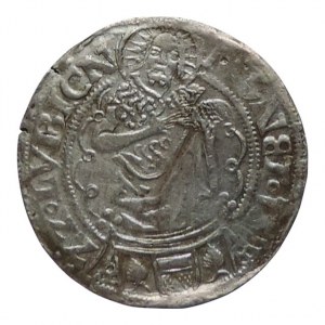 Lübeck - město, Doppelschilling 1522, sv. Jan Křtitel, SJ 3502/1904, Behrens 359, nep.ned.