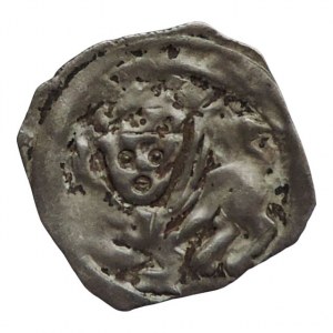 Regensburg, 1250-1270, fenik, okřídlený lev, Emmerig 237