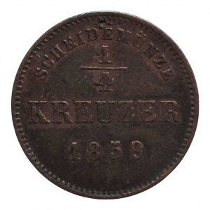Schwarzburg-Rudolstadt, Friedrich Günther 1807-1867, 1/4 krejcar 1859