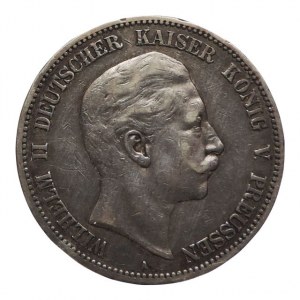 Prusko, Vilém II. 1888-1918, 5 Marka 1904 A, nep.hrany